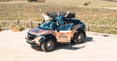 La épica expedición a bordo de un Nissan 100% eléctrico pasó por América del Sur