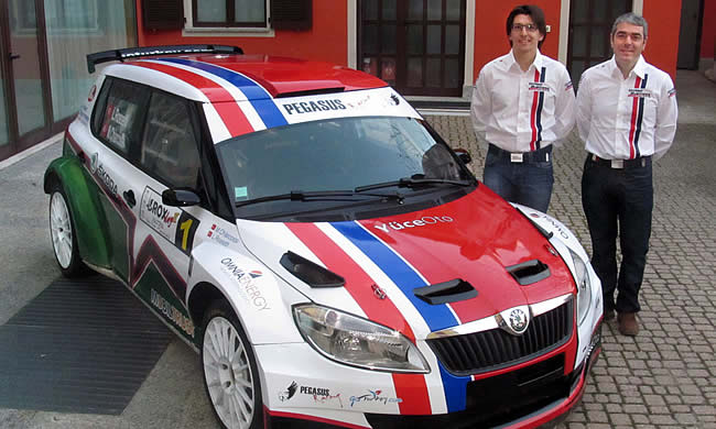 Luca Rossetti en el Campeonato de Rallyes de Turquía con el Skoda Fabia S2000