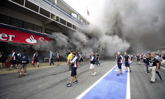Una explosión en el garaje de Williams obliga a desalojar al equipo inglés