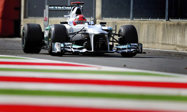 El piloto alemán de Fórmula Uno, Michael Schumacher