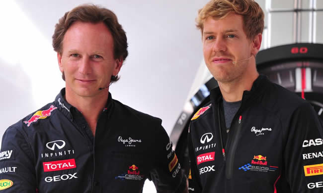 Horner seguirá el frente del equipo imbatible en los tres últimos años, liderado por Vettel