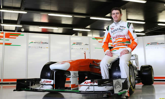 Paul di Resta presentó solo el nuevo coche de Force India para 2013