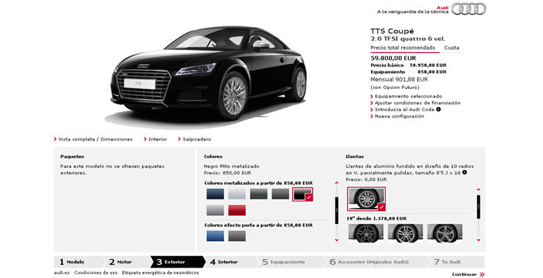 Configurador de Audi online