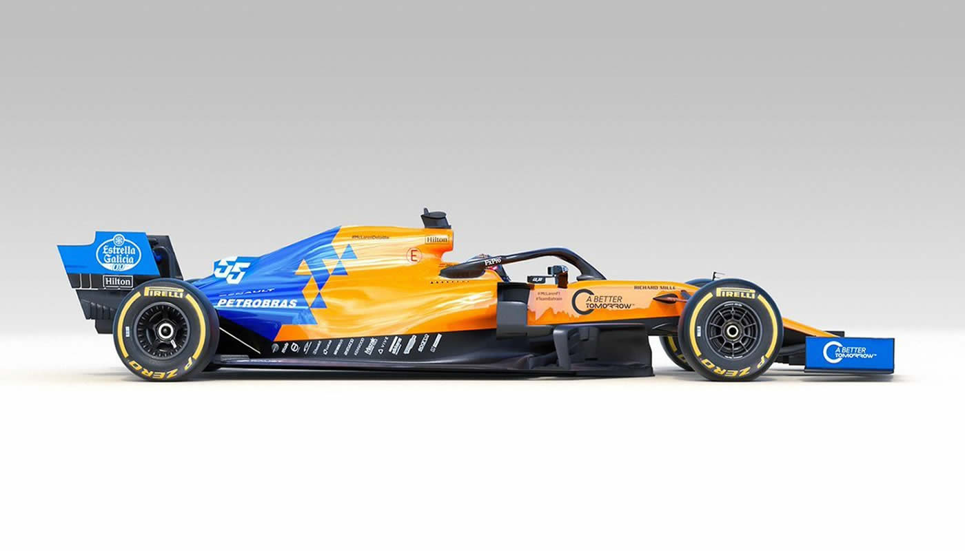 Monoplaza McLaren que usará Carlos Sainz Jr. 