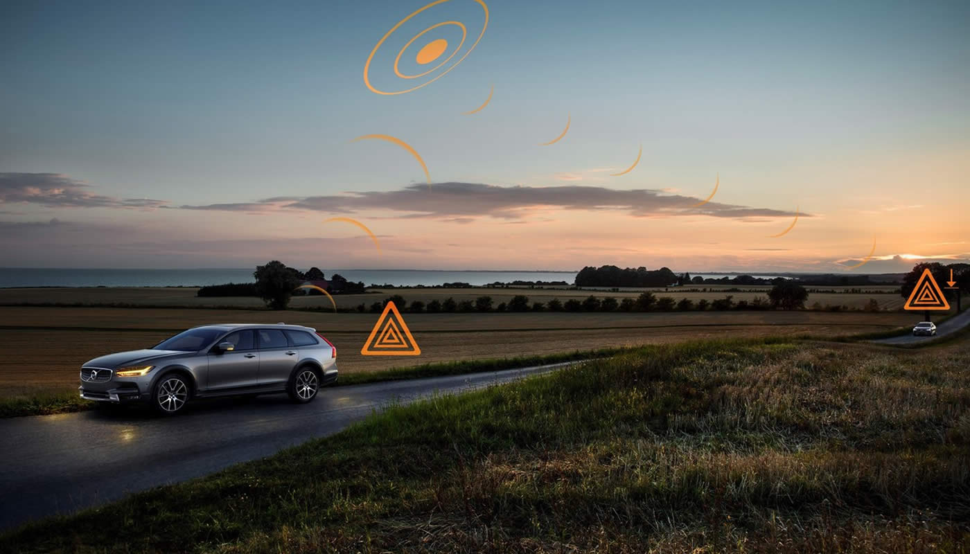Los modelos de Volvo se advertirán de peligros en la carretera