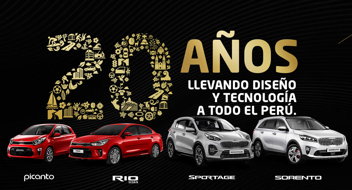 KIA celebra su 20° aniversario llevando diseño y tecnología a todo el Perú